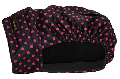Glenndarcy Weibliche Hundehosen - Waschbar - Black Pink Dots Large Pants & 2 Washable Pads von Glenndarcy