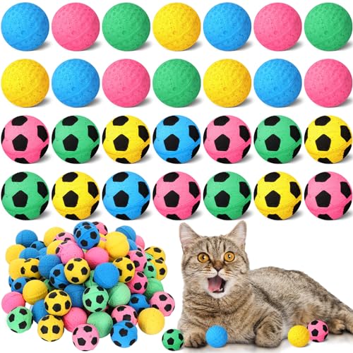 Glimin Schaumstoffbälle für Katzen, 72 Stück, Spielzeug für Katzen, Kätzchen, Haustiere von Glimin