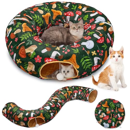 Cat Tunnel Bed, Cat Tunnels Cat Toys for Indoor Cats S-Shape Cat Tube and Cat Donut Tunnel Cave Large Cat Toys Interactive Cat Stuff Supplies von Glittme