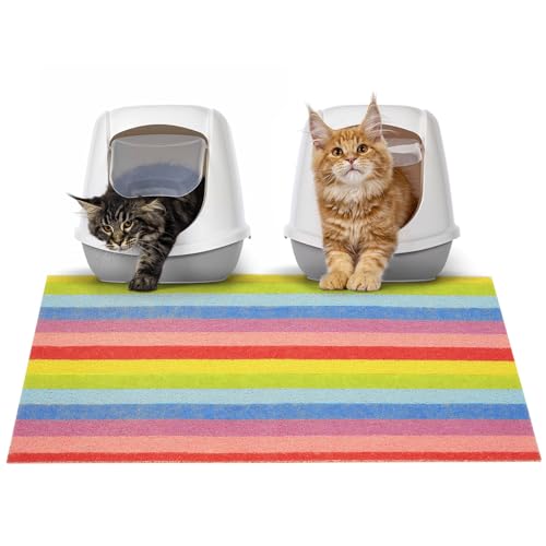 Glittme Katzenklo Matte, Weiche Katzentoilettenmatte, PVC-Material Katzenklo Matte Streu Fangmatte für Katzen, Kätzchen, Katzenmatten für Streu Leicht zu Reinigen von Glittme