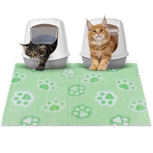 Glittme Katzenklo Matte, Weiche Katzentoilettenmatte, PVC-Material Katzenklo Matte Streu Fangmatte für Katzen, Kätzchen, Katzenmatten für Streu Leicht zu Reinigen von Glittme