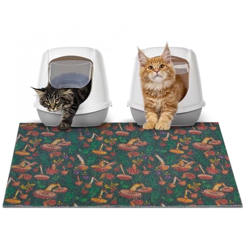 Glittme Katzenklo Matte, Weiche Katzentoilettenmatte, PVC-Material Katzenklo Matte Streu Fangmatte für Katzen, Kätzchen, Katzenmatten für Streu Leicht zu Reinigen von Glittme