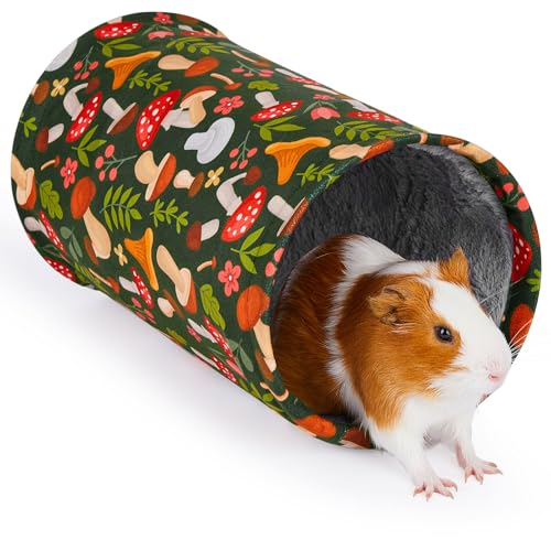 Glittme Meerschweinchentunnel, waschbar, Meerschweinchen-Versteck Tragbarer Kaninchentunnel, weicher Frettchentunnel zum Spielen, Ruhen von Meerschweinchen, Zubehör für Meerschweinchen, Igel, Hamster, von Glittme