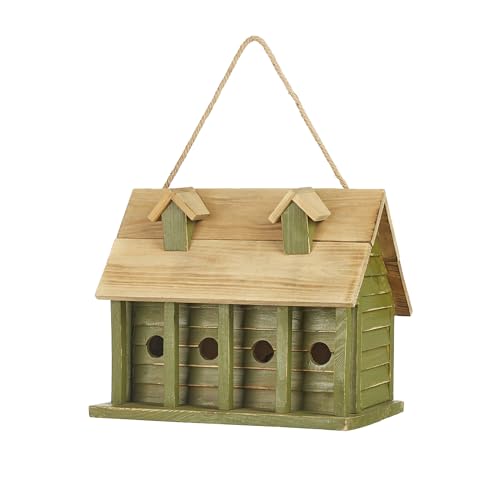 Glitzhome Vogelhaus zum Aufhängen, 36,2 cm, groß, Grün von Glitzhome