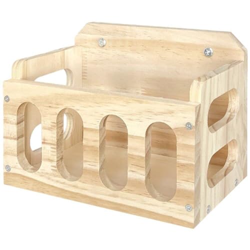 Kleintier-heu-futterstation, Holz-heu-Halter, Zum Aufhängen, Futter-heu-Rack, Futter-futterkrippe, Weniger Verschwendete Heu-Box Für Hasen-Chinchillas von Glixoft