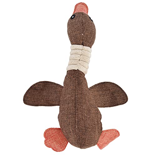 Glomora Beruhigendes Enten-Hundespielzeug, Haustier-Hundespielzeug, niedliche Entenform, zum Beißen, Kauen, Zähneputzen, Spielzeug, Trainingszubehör, 30 cm (Brown) von Glomora