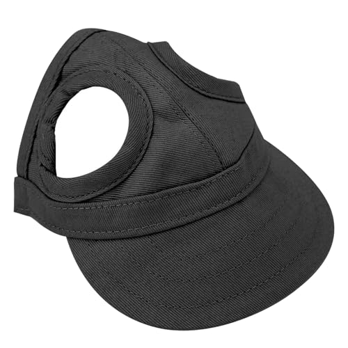 Glomora Haustier-Hunde-Sportmütze, Haustier-Baseballmütze im Freien, Sunbonnet, modische Sonnenkappe, verstellbare Reisemütze mit Ohrlöchern, Sonnenschutz-Baseballmütze (L) (M) von Glomora