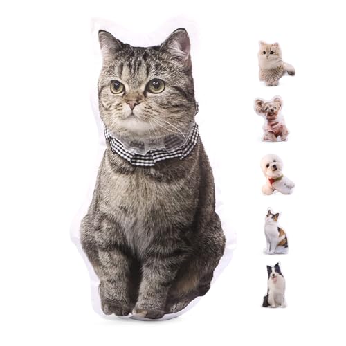 Glooraca Hundekissen, personalisierbar, Foto, Katzenkissen, individuelles Haustierkissen mit Bild, individuelles Geschenk für Männer und Frauen (50,8 cm) von Glooraca