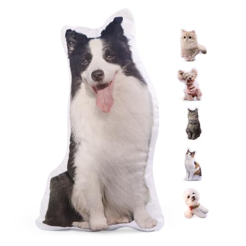 Glooraca Hundekissen, personalisierbar, Foto, Katzenkissen, individuelles Haustierkissen mit Bild, individuelles Geschenk für Männer und Frauen (61 cm) von Glooraca