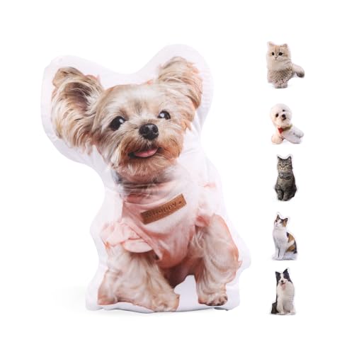 Glooraca Hundekissen, personalisierbar, Foto, Katzenkissen, individuelles Haustierkissen mit Bild, personalisiertes Geschenk für Männer und Frauen (30,5 cm) von Glooraca