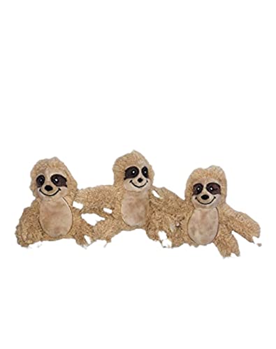 Glow Pups Faultier Hundespielzeug, Hund Quietschspielzeug, Baum mit Verstecken und Quietschen Plüschtiere für Hunde, Puzzlespielzeug für kleine und mittelgroße Hunde (3 Pack: Ersatztiere, Faultier) von Glow Pups