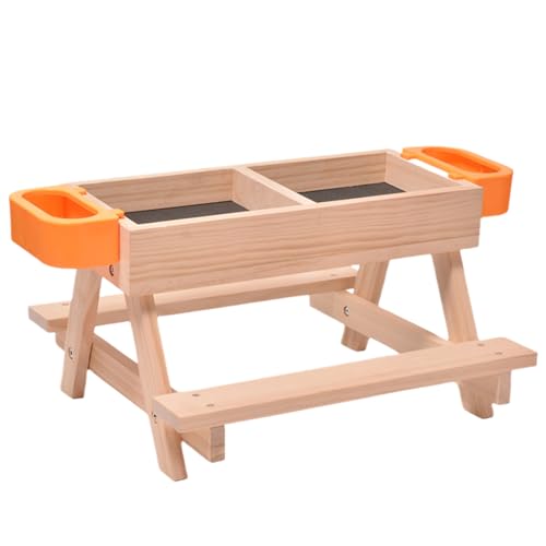 Futterspender für Hühnerstall – Futterstation und Tränke für Geflügel – Wasserspender mit Tablett aus Holz, Geflügelausrüstung für Hühnerstall Futterspender für Hühnerstall – Futterstation und Tränke für Geflügel – Wasserspender mit Tablett aus Holz, Geflügelausrüstung für Hühnerstall von Glugahrif