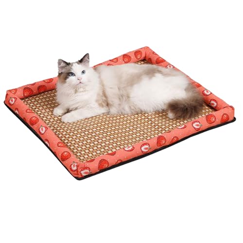 Glugahrif Haustier Kühlmatte - Hunde Kühlmatte,Hitzebeständiges Waschbares Rattan Hundebett 50x40 cm Für Transportbox Camping Reisen Glugahrif Haustier Kühlmatte - Hunde Kühlmatte,Hitzebeständiges Waschbares Rattan Hundebett 50x40 cm Für Transportbox Camping Reisen von Glugahrif