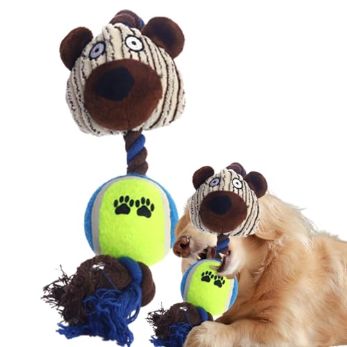 Glugahrif Hundespielzeug aus Cord, Kauspielzeug für Welpen - Haustierspielzeug aus Cord im Cartoon-Tier-Design - Cord-Beißspielzeug für Welpen, Hundespielzeug, Kaupuppe von Glugahrif