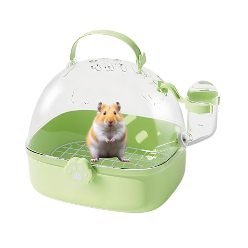 Hamster-Transportbox | Tragbarer Reisekäfig für kleine Nagetiere mit Wasserflasche | atmungsaktives Transportzubehör für Vögel, Igel, Chinchillas, Nymphensittiche Hamster-Transportbox | Tragbarer Reisekäfig für kleine Nagetiere mit Wasserflasche | atmungsaktives Transportzubehör für Vögel, Igel, Chinchillas, Nymphensittiche von Glugahrif
