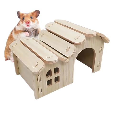 Hamster Versteck | Hamster Spielzeug Versteck,Nagetierhaus Aus Holz Mit Schlafplatz & Spielbereich Für Hamster Frettchen Goldhamster Unterwegs Und Draußen Hamster Versteck | Hamster Spielzeug Versteck,Nagetierhaus Aus Holz Mit Schlafplatz & Spielbereich Für Hamster Frettchen Goldhamster Unterwegs Und Draußen von Glugahrif