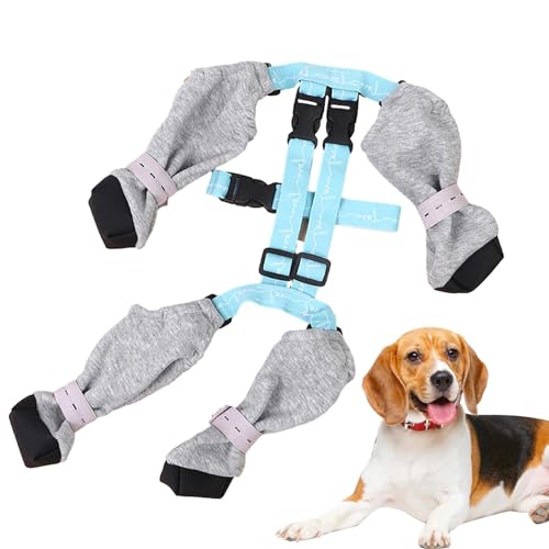 Glugahrif Hundestiefel-Leggings Regenstiefel Für Hunde Wasserdicht Pfoten-Verstellbare Hunde Atmungsaktiv Hundestiefel, Dog Shoes Pfotenschutz Für Kleine, Mittelgroße Und Große Hunde von Glugahrif