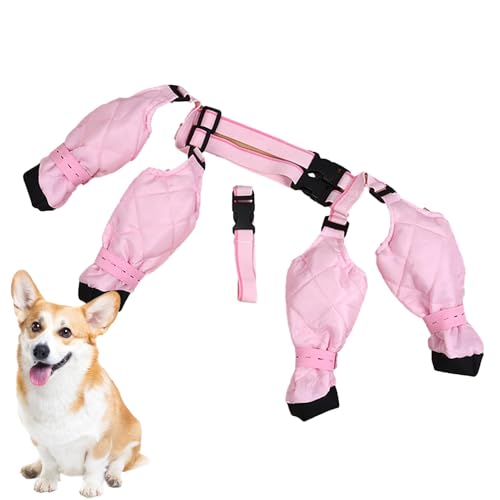 Hundestiefel-Leggings Regenstiefel Für Hunde Wasserdicht Pfoten-Verstellbare Hunde Atmungsaktiv Hundestiefel, Dog Shoes Pfotenschutz Für Kleine, Mittelgroße Und Große Hunde von Glugahrif