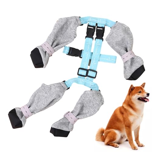 Hundestiefel-Leggings Regenstiefel Für Hunde Wasserdicht Pfoten-Verstellbare Hunde Atmungsaktiv Hundestiefel, Dog Shoes Pfotenschutz Für Kleine, Mittelgroße Und Große Hunde von Glugahrif