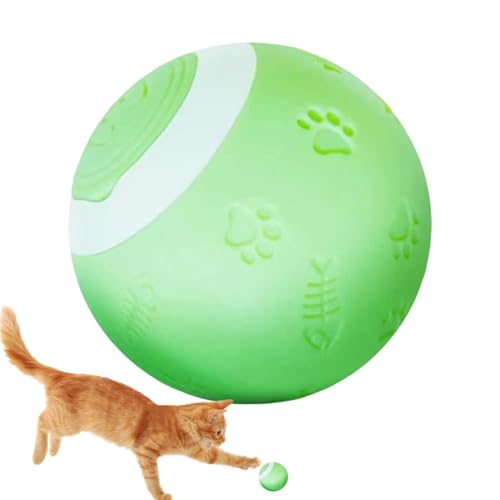 Katzenballspielzeug, interaktiver Katzenball | Intelligenter, interaktiver Haustierspielzeugball, wiederaufladbarer, selbstdrehender Ball,USB-Aufladung, beweglicher rollender Ball, interaktives Katzen von Glugahrif