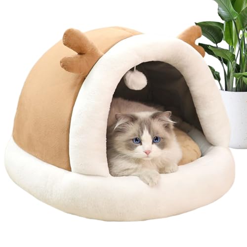 Katzenhöhle – Kuschelhöhle für Katzen, rutschfest, für Welpen, kleine Hunde, beruhigender Schlaf, Winter, Herbst, Innenbereich, Außenbereich, Schlafzimmer, Wohnzimmer, Balkon Katzenhöhle – Kuschelhöhle für Katzen, rutschfest, für Welpen, kleine Hunde, beruhigender Schlaf, Winter, Herbst, Innenbereich, Außenbereich, Schlafzimmer, Wohnzimmer, Balkon von Glugahrif