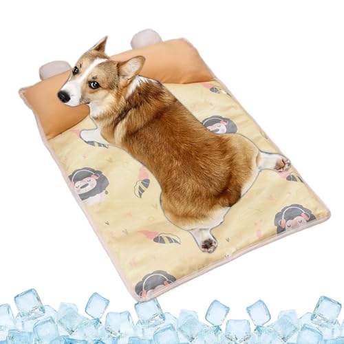 Kühlmatte für Hunde, frische für Haustiere, Eismatte mit Kissen für Kiste, Käfig, Zwinger, Sofa, Auto, warmes Wetter, Schlafzimmer, nach dem Training im Innenbereich Kühlmatte für Hunde, frische für Haustiere, Eismatte mit Kissen für Kiste, Käfig, Zwinger, Sofa, Auto, warmes Wetter, Schlafzimmer, nach dem Training im Innenbereich von Glugahrif