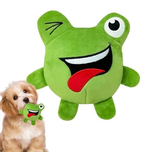 Quietschender Ball für Hunde, quietschende Bälle für Hunde, Beißspielzeug in Tierform aus Plüsch, Lachball | interaktives Trainingszubehör, bissfest Quietschender Ball für Hunde, quietschende Bälle für Hunde, Beißspielzeug in Tierform aus Plüsch, Lachball | interaktives Trainingszubehör, bissfest von Glugahrif
