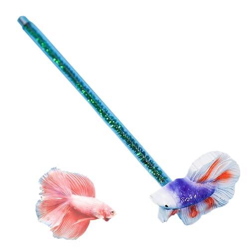 Simulation Betta Stick, Betta Training Stick, Aquarium-Simulation Betta Zauberstab, Wunderschön gestaltetes Aquariumzubehör für kleine Aquarien und Aquarien von Glugahrif