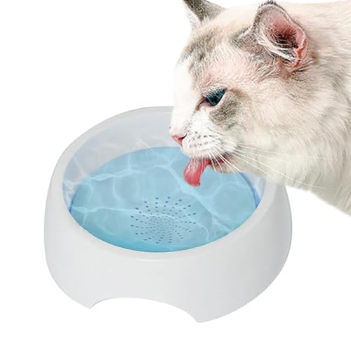 Spill Proof Hundeschale, Haustier Floating Water Bowl - 1500 ml Katzenbrunnen,No-Slip-Lieferungen schwimmende Schüssel, große Kapazität, kein Tropfen für kleine Tiere von Glugahrif