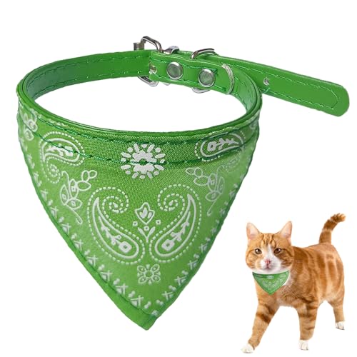 Gmocrpl Katzenhalsband, verstellbare Länge, geeignet für Haustiere, Haustierzubehör (grün, 1 x 30 cm) von Gmocrpl