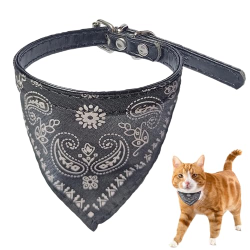 Gmocrpl Katzenhalsband, verstellbare Länge, geeignet für Haustiere, Haustierzubehör (schwarz, 1,5 x 38 cm) von Gmocrpl