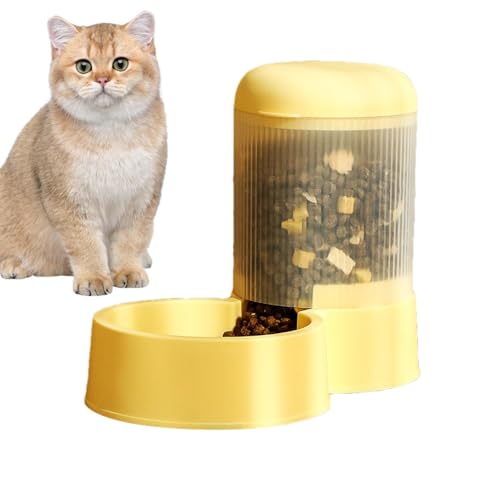 Gmokluytw Automatische Katzenfutterautomatin, Pet Feeder Automatic | Fütterungskatzendispenser großer Kapazitätsnahrungsmittelfuttermittel | Kleine Haustier Waterer Waschable Hundeschale für Welpen & von Gmokluytw