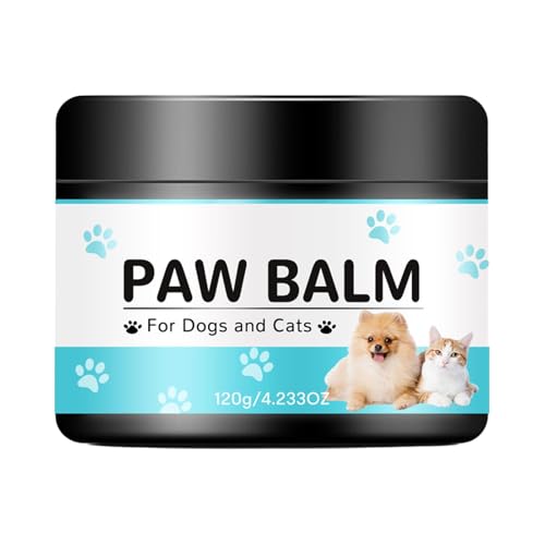 Gmokluytw Fußpflegecreme für Haustiere, Pfotenberuhigungsbalsam - 120g Pfotencremebutter für Katzen und Hunde,Pfotenwachs für trockene Pfoten und Nase – lecksicherer, feuchtigkeitsspendender, von Gmokluytw