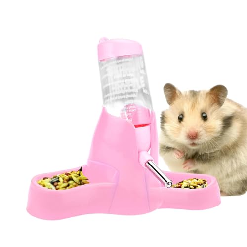 Gmokluytw Futter- und Wassernapf für Hamster, automatischer Futter- und Wasserspender für Hamster, 80 ml, Hamsterflasche und Zubehör von Gmokluytw