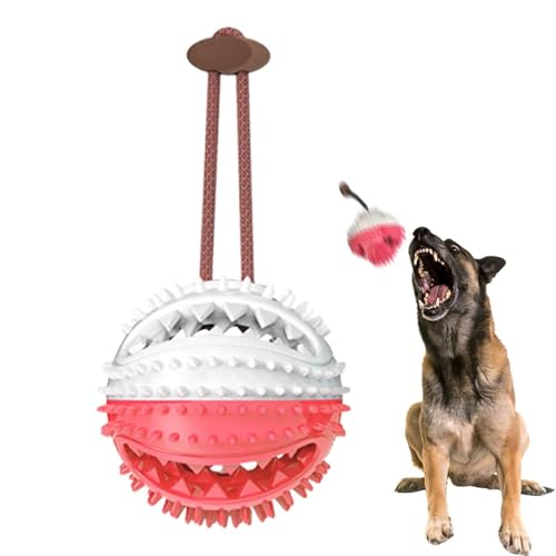 Gmokluytw Hund behandeln Ball, Hund behandeln Spielzeug, Bissfestes weiches Schleppzeug für Hunde, Ziehen Sie Seillieferungen, Lebensmittelabteilung Welpenzahnbürste zum Spielen von Gmokluytw