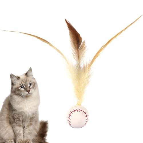 Gmokluytw Katze Bouncy Ball mit Feder, Federkugel Bounce Cat Toy - Bounce Ball Cat Toy | Hund Interactive Game Kätzchen Kautzubehör für gesunde physische engere Verbindung von Gmokluytw