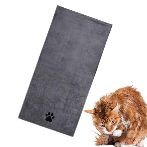 Gmokluytw Katzen-Trockentuch, kleines Hundehandtuch | 13,7 x 29,5 Zoll Duschtuch | Mikrofaser-Hundehandtuch, saugfähiges Duschtuch, Pfoten-Hunde-Trockentuch, zum Trocknen von Hunden und Katzen, Baden von Gmokluytw