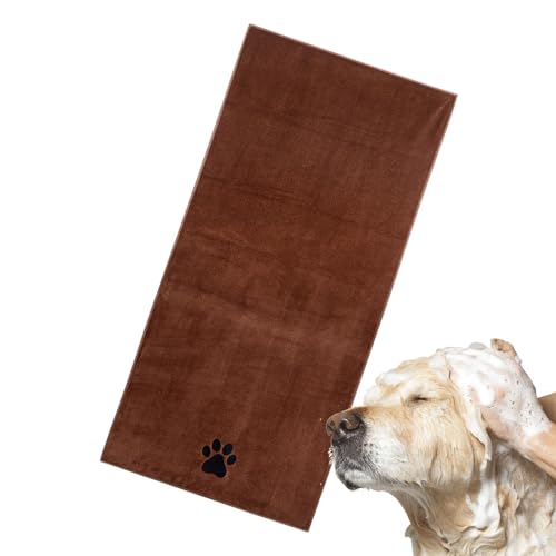 Gmokluytw Saugfähiges Handtuch für Haustiere, Badetuch für Haustiere | 13,7 x 29,5 Zoll Duschtuch - Saugfähiges Duschtuch, Mikrofaser-Hunde-Badetuch, Pfoten-Hunde-Trockentuch zum Trocknen von Hunden von Gmokluytw