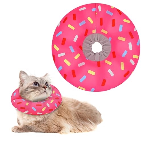 Weiches, aufblasbares Katzenkegelhalsband – verstellbares Katzen-Donut-Halsband zur Erholung, stoppt Lecken, Katzen-E-Halsband geeignet für kleine, mittelgroße und große Katzen und Kätzchen, Haustier von GoGoPaw