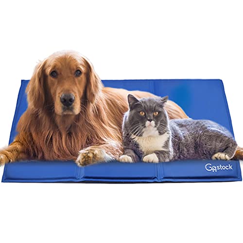 GoStock Kühlmatte für Hunde, Kühlmatte für Haustiere Ungiftiges Gel-Selbstkühlende Matte für Hunde und Katzen, Pet Cooling Mat Hund Cooler Pad für Kisten, Zwinger und Betten (120 * 80cm) von GoStock