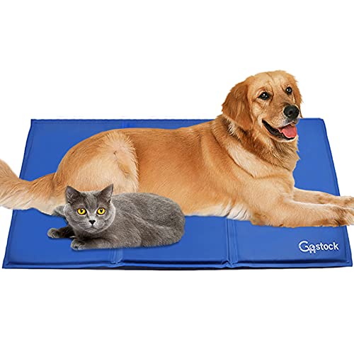 GoStock Kühlmatte für Hunde, Kühlmatte für Haustiere Ungiftiges Gel-Selbstkühlende Matte für Hunde und Katzen, Pet Cooling Mat Hund Cooler Pad für Kisten, Zwinger und Betten (90 * 60cm) von GoStock