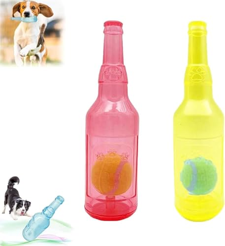 Crunchnplay Flaschenspielzeug, Zentric Shop, Flaschenspielzeug für Hunde, Flaschen-Kauspielzeug für Hunde, Kunststoff-Flaschenspielzeug für Hunde, Zentric Crunchnplay Flaschenspielzeug, von Godemmio