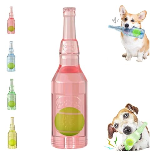 Crunchnplay Flaschenspielzeug für Hunde, Zentric Crunch und Play Flasche Spielzeug, Runchnplay Flaschenspielzeug, quietschende Kunststoff-Wasserflasche, Hundespielzeug, interaktives Kauspielzeug, von Godemmio