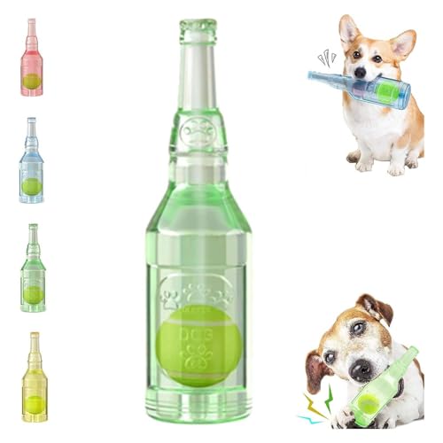 Crunchnplay Flaschenspielzeug für Hunde, Zentric Crunch und Play Flaschenspielzeug, Runchnplay Flaschenspielzeug, quietschende Kunststoff-Wasserflasche, Hundespielzeug, interaktives Kauspielzeug, von Godemmio