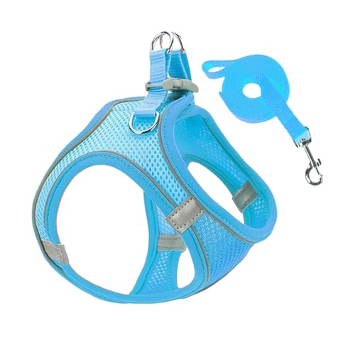 Godpqiui Geschirr und Leinen Set für kleine Hunde, Reflektierendes Würgefreies Sicherheitsgeschirr, Reflektierende Welpen Kätzchen Katzengeschirr für Autoreisen Training Tierarztbesuche Outdoor Godpqiui Geschirr und Leinen Set für kleine Hunde, Reflektierendes Würgefreies Sicherheitsgeschirr, Reflektierende Welpen Kätzchen Katzengeschirr für Autoreisen Training Tierarztbesuche Outdoor von Godpqiui