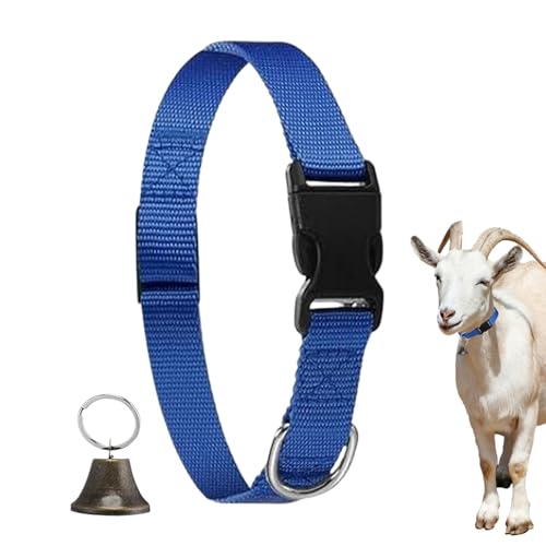 Godpqiui Ziegenhalsband Mit Glocke - Einstellbares Nylon Halsband Mit Klingel Und Robustem Schnellverschluss | Halsband Mit Klickendem Schnellverschluss Und Anti-Verlust Design Für Viehbestand Godpqiui Ziegenhalsband Mit Glocke - Einstellbares Nylon Halsband Mit Klingel Und Robustem Schnellverschluss | Halsband Mit Klickendem Schnellverschluss Und Anti-Verlust Design Für Viehbestand von Godpqiui