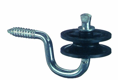 Isolator Rollenisolator Eckisolator drehbar für Litze und Seil 7mm Stütze schwarz (25er Pack) von Göbel