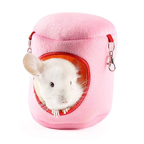 Gofeibao Hängematte Meerschweinchen Ratten Zubehör Kaninchenbett Rattenhängematten Für Käfig Kaninchenbetten Für Innenräume Kätzchenbett Rattenbett pink,L von Gofeibao