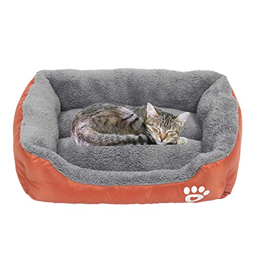 Gofeibao hundebett waschbar hundebett kleine Hunde Katzenbetten Für Mittlere Katzen Hundehöhlenbett Warmes Hundebett Kätzchenbett Plüsch Hundebett orange,L von Gofeibao