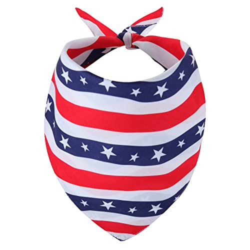 Gofshy 4. Juli Hundehalstuch, Amerikanische Flagge Hundehalstuch für Jungen und Mädchen, Haustier patriotischer Schal, Premium Durable Triangle Reversible USA Bandana für große und extra große Hunde (S) von Gofshy